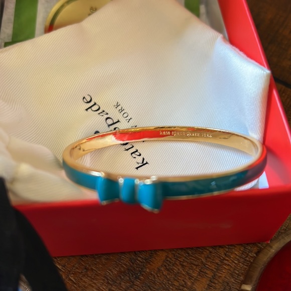 Kate spade bow bangle bracelet blue with gift box - Picture 5 of 10